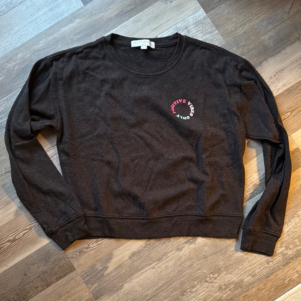 Spiritual Gangster Black Crewneck Sweatshirt Size Medium